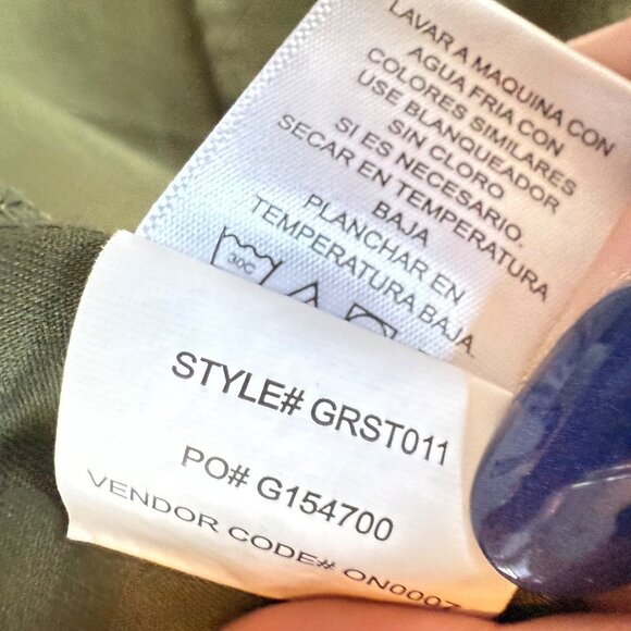 Greys Anatomy By Barco Womens V-Neck Scrub Top Olive Green L Durable Stretch Fab - Picture 4 of 7